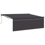 Retractable Awning Yellow and White 350 x 250 cm 3330216