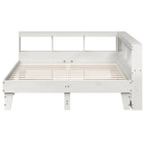 Bookcase Bed without Mattress White 140x200cm Solid Wood Pine 3324539