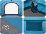 Car Tent with Roof Blue 200 x 170 x 170 cm Polyester and Steel 42028540