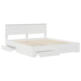 Bed Frame with Headboard White 180 x 200 cm Engineered Wood 3408229