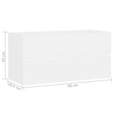 Sink Cabinet White Engineered Wood 90x38.5x45 cm Sink Cabinet 804755