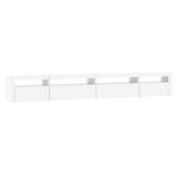 TV Cabinet with LED Lights White 270x35x40 cm 3152746