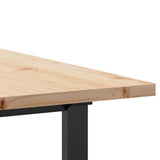 Dining Table O-Frame 200x100x75.5 cm Solid Wood Pine and Steel 3282745