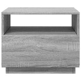 Coffee Table with LED Lights Grey Sonoma 50x49x40 cm 839831