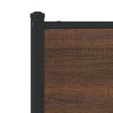 Metal Bed Frame without Mattress Brown Oak 140x200 cm 4007766
