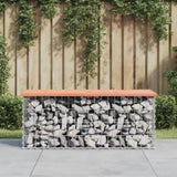 ZNTS Garden Bench Gabion Design 103x44x42 cm Solid Wood Douglas 834360