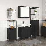 Bathroom Furniture Set with Shelf Wall-mounted 3 pcs Black oak 3328394