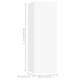 4 Piece TV Cabinet Set White Engineered Wood 3074455
