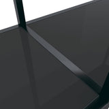 Console Table Black Tempered glass 200 cm Length Simple 331707