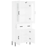 Highboard White 69.5x34x180 cm Engineered Wood 3198537