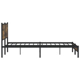 Metal Bed Frame without Mattress Smoked Oak 193x203 cm 3301379