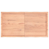 Table Top Light Brown 120x60xcm Treated Solid Wood Live Edge 363960