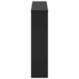 Shoe Cabinet with Mirror 2-Layer Black 63x17x67 cm 342629