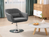 Swivel Linen Fabric Accent Chair for Living Room Contemporary Vanity Armchair with Adjustable Height T3398P328132