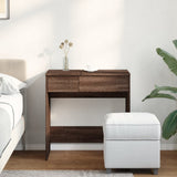 Dressing Table with Mirror Brown Oak 73x46.5x120 cm 848226