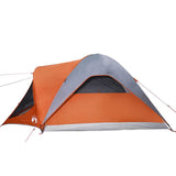 Family Tent Tunnel 6-Person Grey and Orange Waterproof 4009460