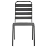 44262 5 Piece Outdoor Dining Set Steel Dark Grey