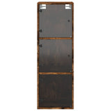 Wall Cabinet Smoked oak Engineered wood, glass 35x37x100 cm 836487