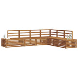 Outdoor Sofa Set Natural 273 x 213.5 x 73 cm Solid Acacia Wood 3375449