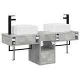 Bathroom Furniture Set 3 pcs Concrete Grey Engineered Wood 3405600