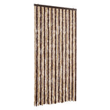 Fly Curtain Beige and Light Brown 100x200 cm Chenille 377367