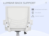 Mesh Office Chair, Computer Desk Chair with Flip-up Armrests, Lumbar Back Support and Swivel Wheels, T3398P344196