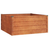 ZNTS Garden Raised Bed Rusty 100x100x45 cm Corten Steel 151949