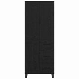 Highboard Black Oak 69.5 x 34 x 180 cm Engineered Wood 3416063