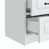 Bedside Cabinet 2 pcs White 43 x 34.5 x 44.5 cm Engineered Wood 895676