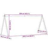 Kids' Bed Roof 209x95.5x88 cm Solid Wood Pine 846946