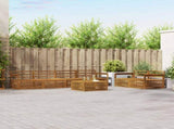 Outdoor Sofa Set 7 pcs Natural Solid Acacia Wood 3373044