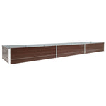 Garden Raised Bed Galvanised Steel 480x80x45 cm Brown 47066