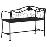 Garden Bench Black Steel 104 x 52 x 78 cm Durable Garden Bench 318831