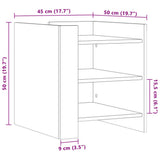 Bedside Cabinet Grey Sonoma 45x50x50 cm Engineered Wood 848295