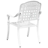 Garden Chair 2 pcs White 55 x 56.5 x 91cm Aluminium 42002372