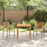 Garden Dining Set 3 pcs Grey Solid Acacia Wood 3365512