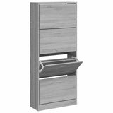 Shoe Cabinet Grey Sonoma 63x24x147 cm Engineered Wood 342548