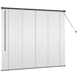 Venetian Blinds Height Adjustable Black 130 x 155 cm Aluminium 42006133
