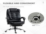 Executive Office Chair, PU Leather Home Office Chair with Swivel Wheels, Reclining Backrest, T3398P328187