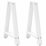 ZNTS Coffee Table Legs A-Shaped 2 pcs White 50x cm Steel 4012845