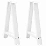 ZNTS Coffee Table Legs A-Shaped 2 pcs White 50x cm Steel 4012845