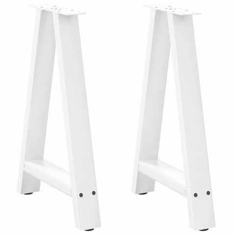 ZNTS Coffee Table Legs A-Shaped 2 pcs White 50x cm Steel 4012845