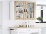 Wall Glass Cabinet LUCCA Sonoma Oak 80 x 31 x 80 cm 885067