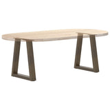 Coffee Table Legs V-Shape 2 pcs Natural Steel 38x cm Steel 4012547