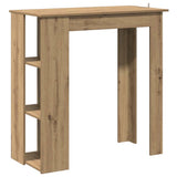 Bar Table with Shelf Artisan Oak 102x50x103.5 cm Engineered Wood 856761