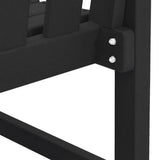 Garden Bench with Cushion Black 120 x 59 x 88cm HDPE 42006602