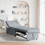 Sofa Bed Light Grey 194 x 50 x 82 cm Plywood 42008582