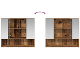 Bathroom Mirror Cabinet with Shelf Old Wood 60 x 14.5 x 70 cm 889189