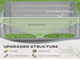 Raised Beds for Garden, Galvanised Steel Outdoor Planters with Multi-reinforced Rods, 180 x 90 x 59 T3398P313546