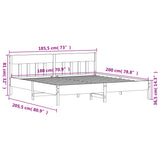 Bed Frame without Mattress Wax Brown 180x200 cm Super King Solid Wood Pine 3216205
